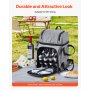 VEVOR Beach Picnic Backpack Bag for 4 Person with Cooler Compartment Grey
