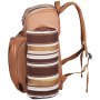 VEVOR Picnic Backpack, Beach Picnic Backpack Bag for 4 Person with Insulated Cooler Compartment, Detachable Bottle/Wine Holder, Lightweight Blanket, Plates and Cutlery Set for Hiking & Camping, Brown
