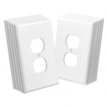 1-Gang Duplex Outlet Covers Wall Outlet Cover 10 Pack Receptacle Faceplate