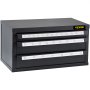 VEVOR Gabinete dispensador de brocas, dispensador de brocas de tres cajones, gabinete organizador de brocas, gabinete organizador dispensador de brocas para longitud de trabajo, tamaño fraccional de 1/16" a 1/2" en incrementos de 1/64
