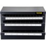 VEVOR Gabinete dispensador de brocas, dispensador de brocas de tres cajones, gabinete organizador de brocas, gabinete organizador dispensador de brocas para longitud de trabajo, tamaño fraccional de 1/16" a 1/2" en incrementos de 1/64