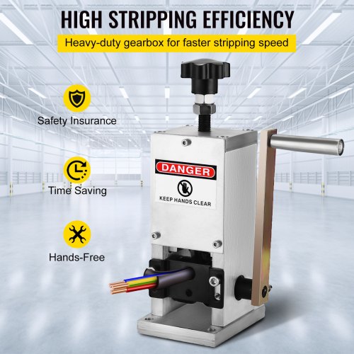 VEVOR Wire Stripping Tool 1.5-25mm Cable Wire Stripping Machine  with 1 Cutting Blade Wire for Cutting and Stripping Scrap Copper Wire