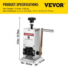 VEVOR Manual Wire Stripping Machine 0.06-0.98 inches, Wire Stripper Machine with Hand Crank Portable, Wire Stripping Tool Aluminum Construction,for Scrap Copper Recycling