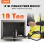 VEVOR 10 Ton Hydraulic Knockout Punch Kit, 1/2" to 2" Conduit Hole Cutter Set, KO Tool Kits with Puncher 6 Piece, Metal Sheet Driver Tools, For Aluminum, Brass, Stainless Steel, Fiberglass and Plastic