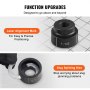 VEVOR 10 Ton Hydraulic Knockout Punch Kit, 1/2" to 2" Conduit Hole Cutter Set, KO Tool Kits with Puncher 6 Piece, Metal Sheet Driver Tools, For Aluminum, Brass, Stainless Steel, Fiberglass and Plastic