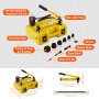 VEVOR 10 Ton Hydraulic Knockout Punch Kit, 1/2" to 2" Conduit Hole Cutter Set, KO Tool Kits with Puncher 6 Piece, Metal Sheet Driver Tools, For Aluminum, Brass, Stainless Steel, Fiberglass and Plastic