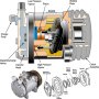 New A/C Compressor and Clutch Replaces Sanden SD505 2 Grooves