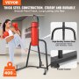 VEVOR Punching Bag Stand, Steel Heavy Duty Workout Equipment, Boxing Punching Bag Stand, Holds Up to 400 lbs, Freestanding Sandbag Rack with Weighted Base, Training Equipment for Home Gym Fitness