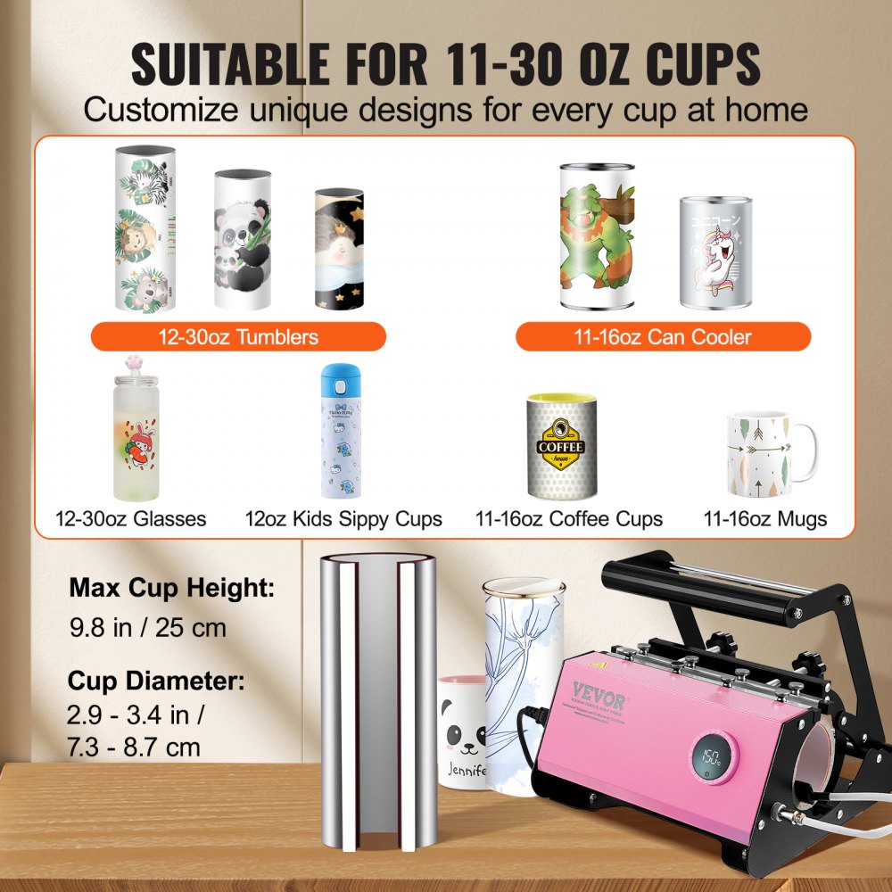 Pro 15x15 Heat Press with 30 oz Tumbler Attachment, 5in1 Combo Tumbler Heat Press for T-Shirts, Tumblers Glass Cans Mugs Hats, and Plates