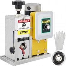 VEVOR Electric Wire Stripping Machine, Adjustable Speed, 0.06"-1.57" Diameter, with 4 Wire Feed Holes, Automatic Cable Stripper 400W w/ Replacement Blade, Copper Peeler for Industrial, CE Certificate