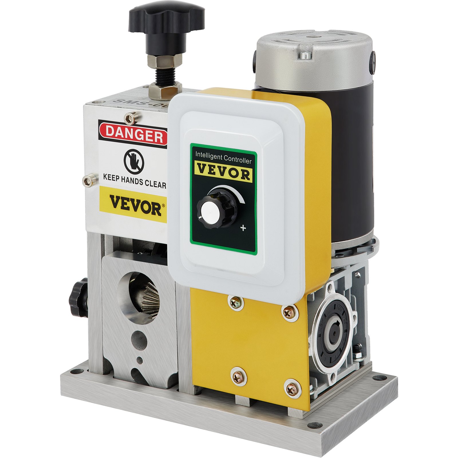 VEVOR Electric Wire Stripping Machine, Adjustable Speed, 0.06"-1.57" Diameter, with 4 Wire Feed Holes, Automatic Cable Stripper 400W w/ Replacement Blade, Copper Peeler for Industrial, CE Certificate