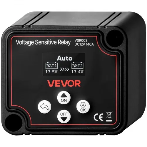 relè, Isolatore Intelligente a Doppia Batteria 12V 140A relè Sensibile Alla Tensione IP67 Impermeabile con Display per ATV UTV RV