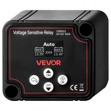 VEVOR Dual Battery Isolator, 12V 140 Amp, Manual and Automatic VSR Voltage Sensitive Relay with LCD Screen, Smart Battery Isolator for Lithium & Lead-Acid Batteries, for Car Truck RV UTV ATV Boat