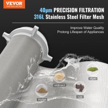 VEVOR Spin Down Filter, 40 Micron Whole House Sediment Filter for Well Water, 3/4" MNPT, 4 T/H High Flow Rate, for Whole House Water Filtration Systems, Well Water Sediment Filter