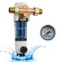 Filtro giratório VEVOR, filtro de sedimentos de casa inteira de 40 mícrons para água de poço, 3/4" GM + 1" GM + 3/4" GF, alta vazão de 4 T/H, para sistemas de filtragem de água de casa inteira, filtro de sedimentos de água de poço