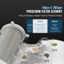 VEVOR whole house water filter, 40μm and 300μm, precision filter element, removes sediment, rust, sludge.