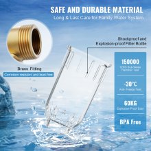 VEVOR Spin Down Filter, 40 Micron + 30 Micron Fine Filtration, Whole House Sediment Filter for Well Water, 3/4" FNPT + 1" MNPT, 4 T/H High Flow Rate, for Whole House Water Filtration Systems
