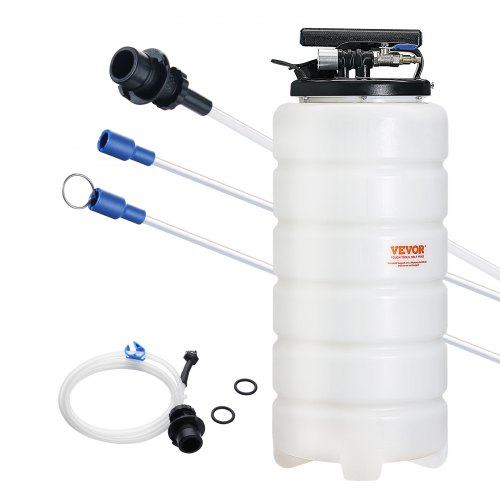 VEVOR Fluid Extractor, 15 Liters Capacity, Pneumatic/Manual Oil Changer Vacuum Fluid Extractor with Dipstick and Liquid Suction Hose, Oil Extractor Change Pump for Automotive Fluids Vacuum Evacuation