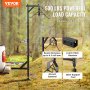 VEVOR Hitch Mounted Deer Hoist, 500 lbs Load Capacity, Hitch Game Hoist, Truck Hitch Deer Hoist with Winch Lift Gambrel Set, 2-inch Hitch Receiver, Foot Base, Adjustable Height and 360 Degrees Swivel