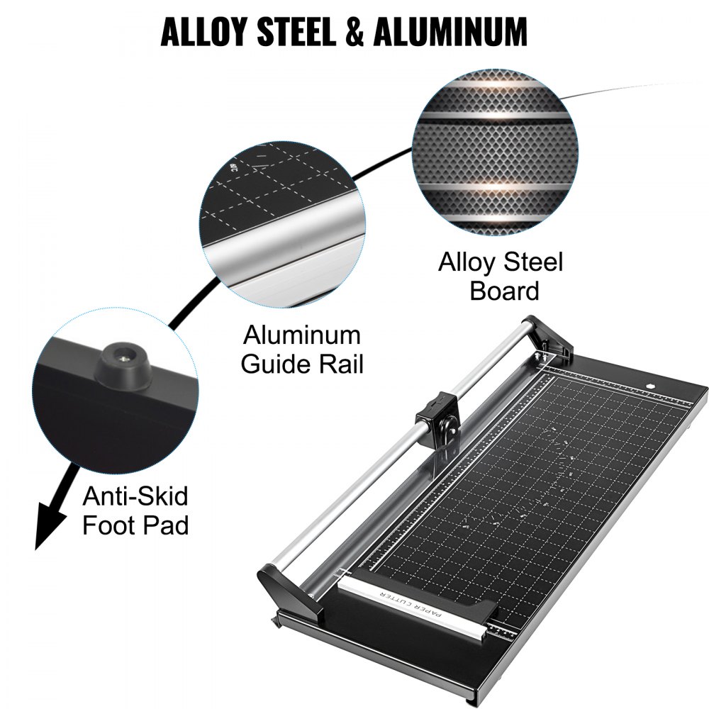 VEVOR 24 Inch Precision Paper Trimmer Manual Precision Rotary Paper Cutter