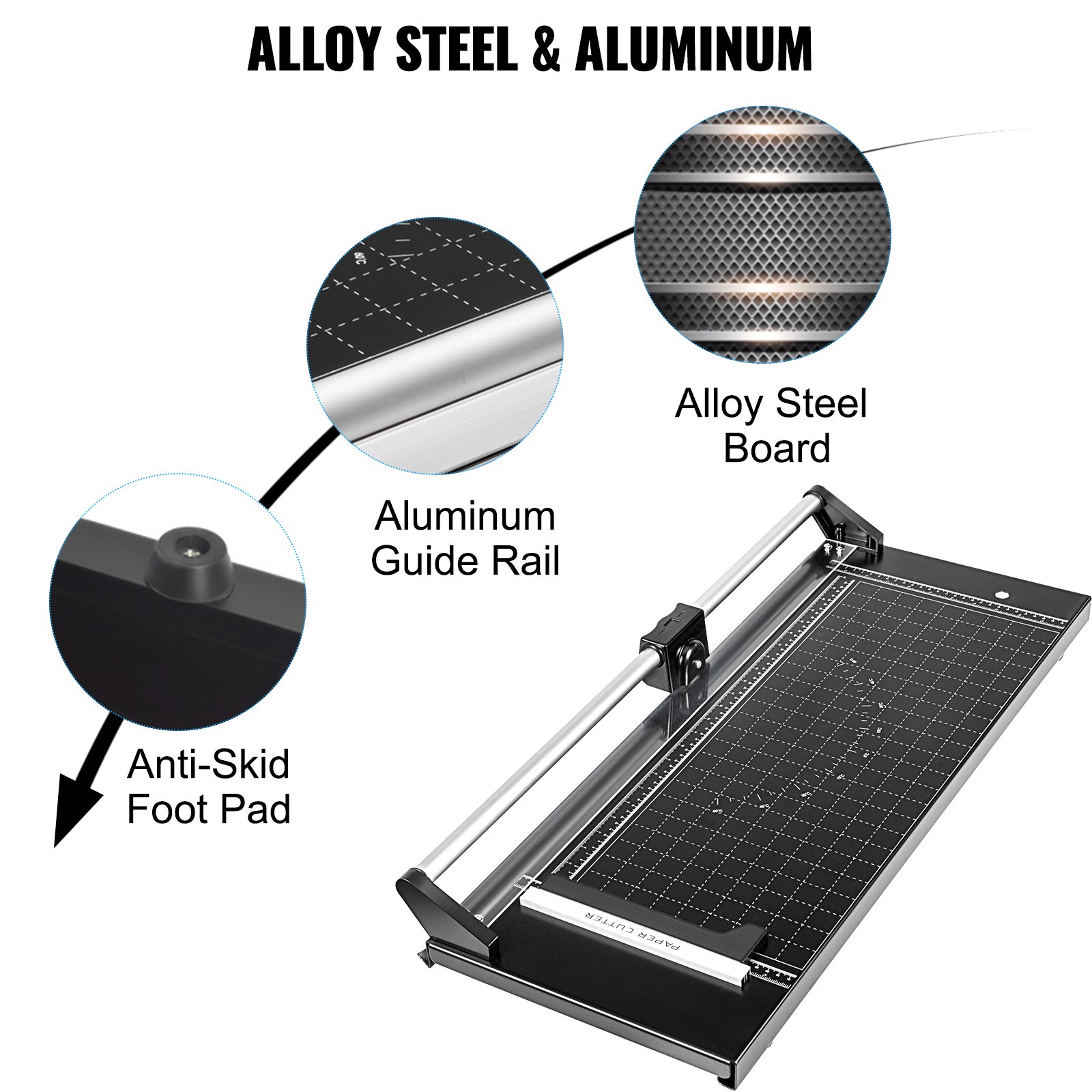 VEVOR 24 Inch Precision Paper Trimmer Manual Precision Rotary Paper Cutter
