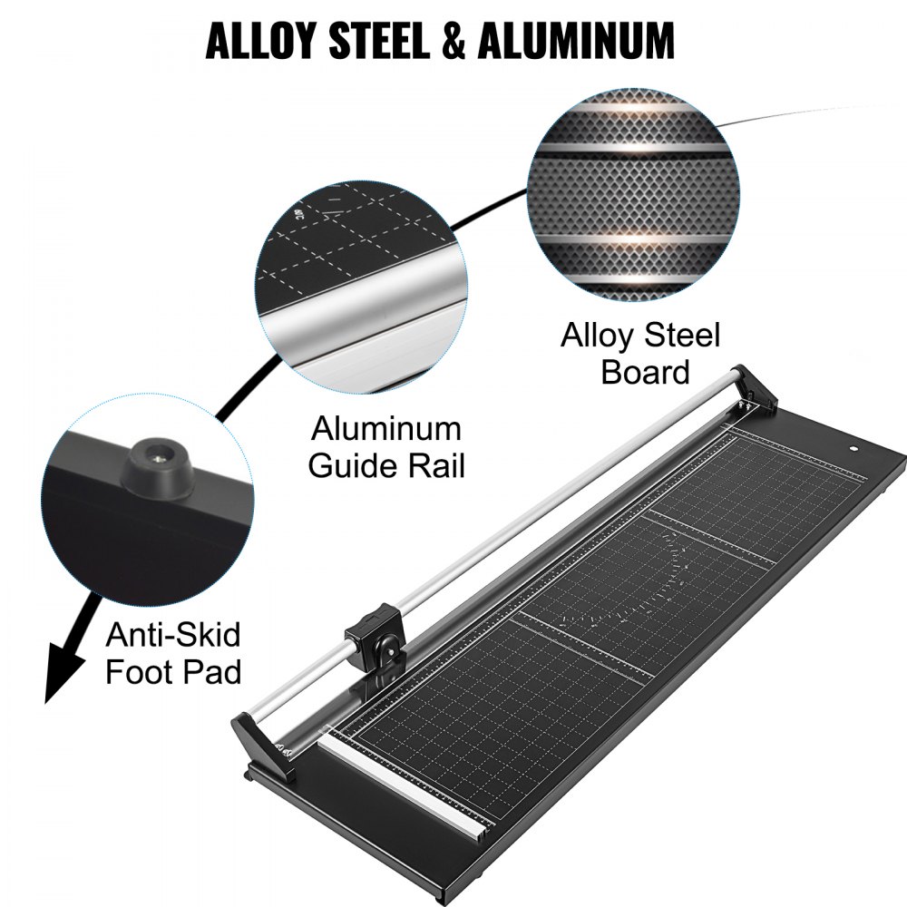VEVOR 36 Inch Sharp Photo Paper Cutter Manual Precision Rotary Paper Trimmer