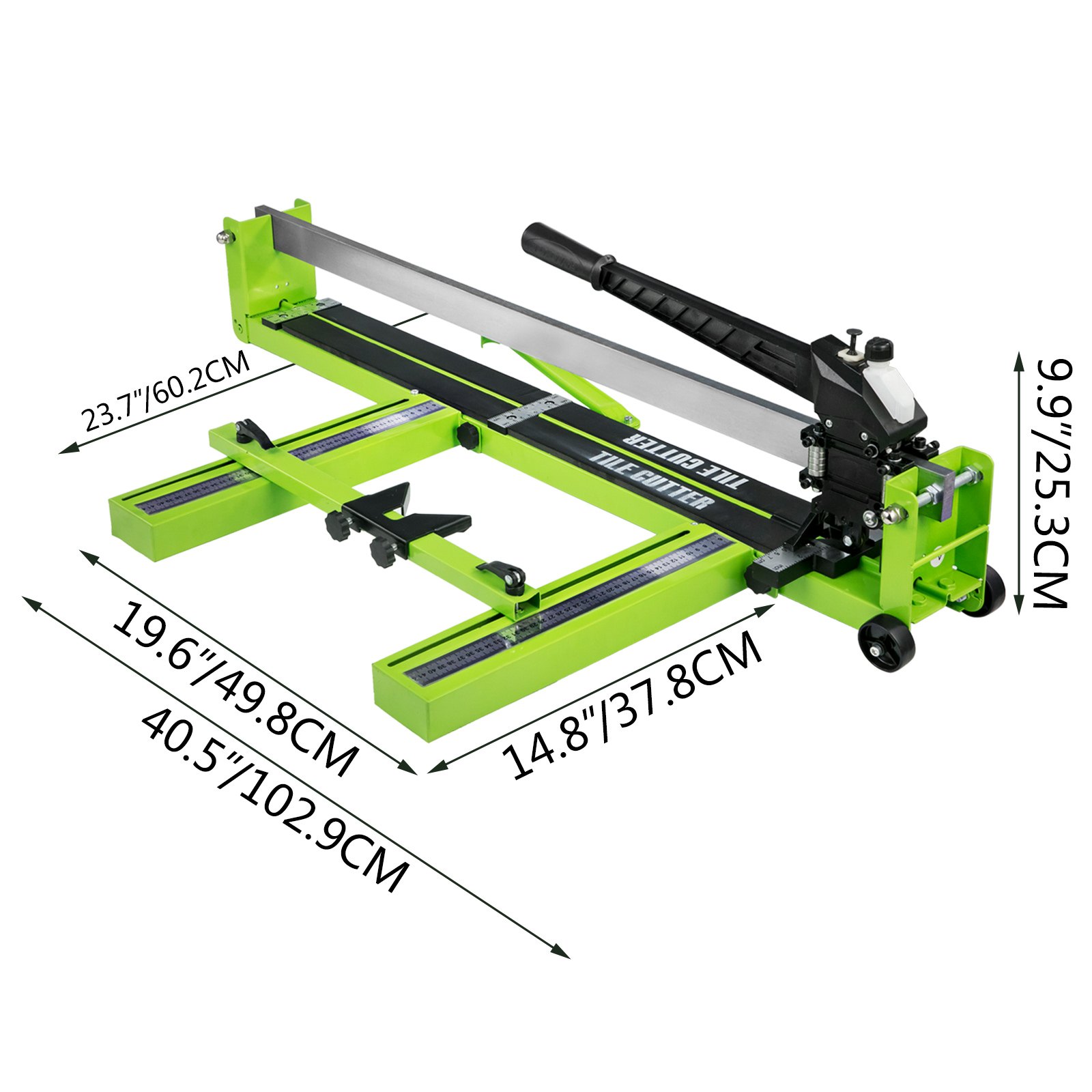 VEVOR 39-Inch Tile Cutter Manual Tile Score Cutter, with Tungsten Carbide Scoring Wheel Professional Vinyl Plank Cutter, Adjustable Laser Guide for  Precision Cutting Porcelain Ceramic Floor Tiles