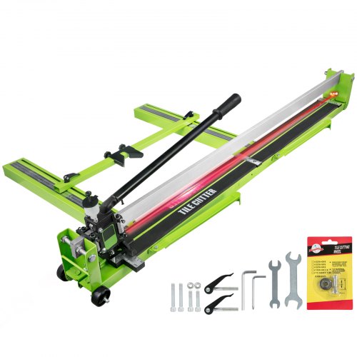 VEVOR Tile Cutter Manual Green Tile Score Cutter, with Tungsten Carbide Scoring Wheel, Professional Vinyl Plank Cutter, Adjustable Laser Guide for  Precision Cutting Porcelain Ceramic Floor Tiles