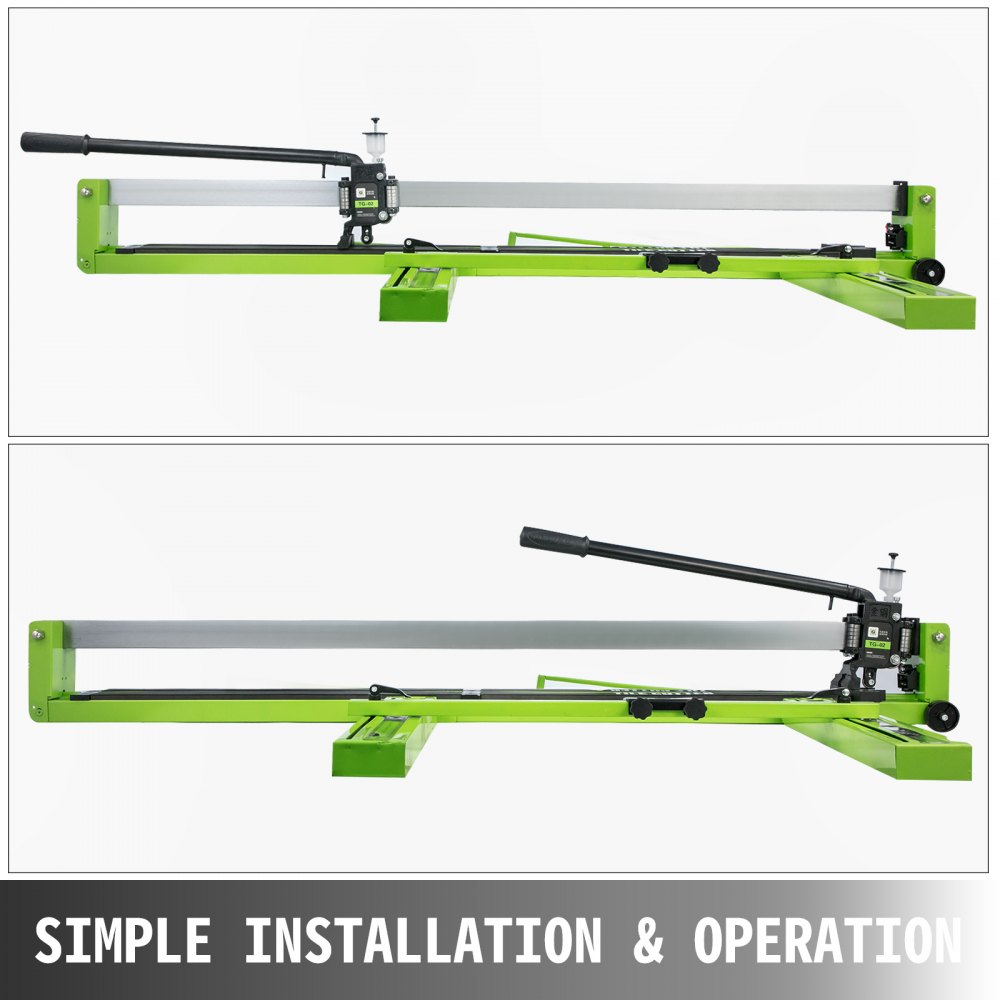 VEVOR Tile Cutter Manual Green Tile Score Cutter, with Tungsten Carbide Scoring Wheel, Professional Vinyl Plank Cutter, Adjustable Laser Guide for  Precision Cutting Porcelain Ceramic Floor Tiles