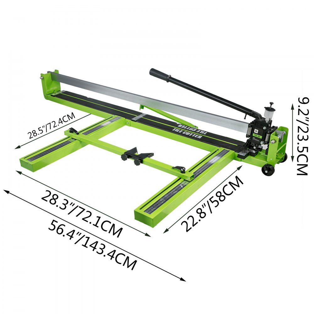 VEVOR Tile Cutter Manual Green Tile Score Cutter, with Tungsten Carbide Scoring Wheel, Professional Vinyl Plank Cutter, Adjustable Laser Guide for  Precision Cutting Porcelain Ceramic Floor Tiles