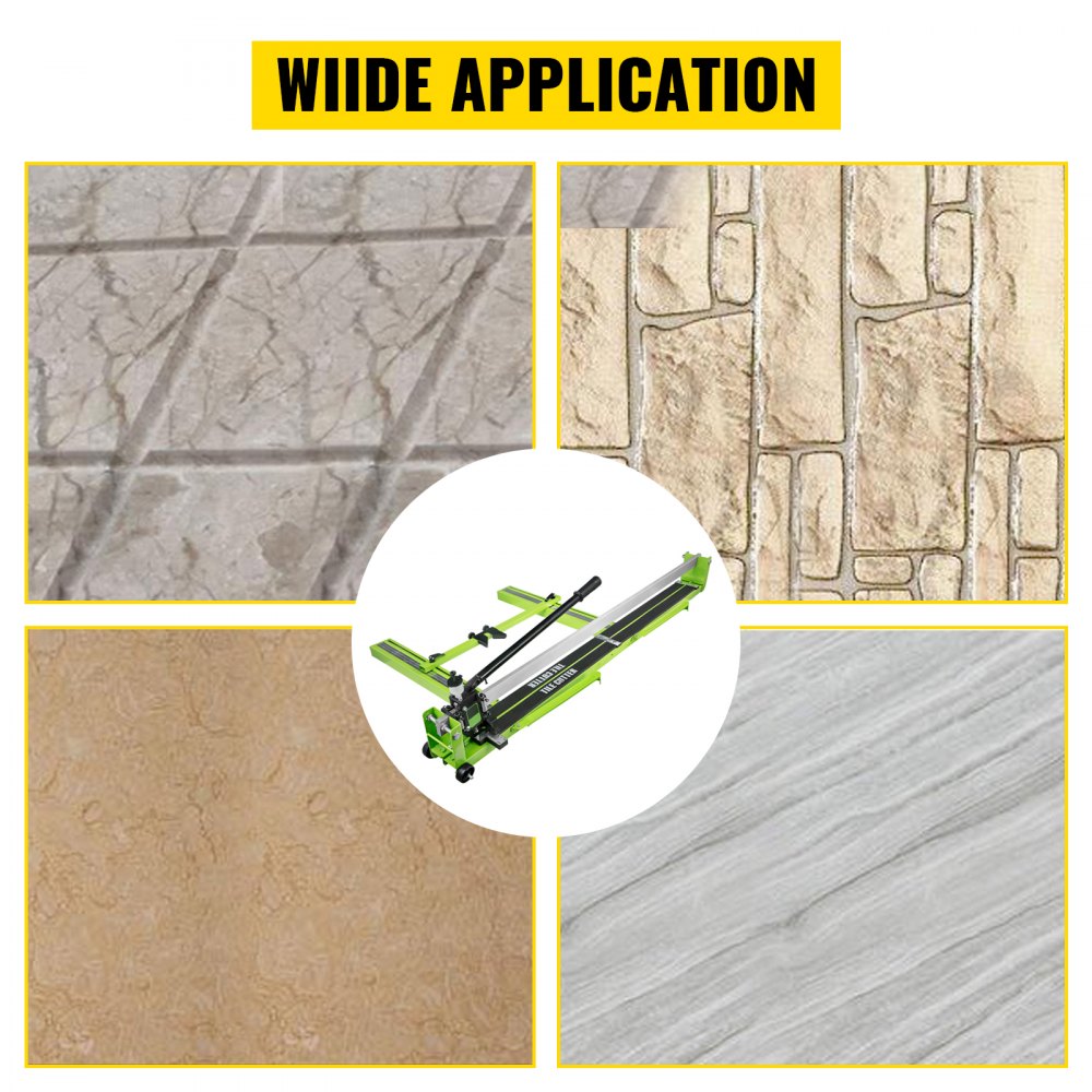 VEVOR Tile Cutter 47-Inch Manual Tile Cutter 1.4-Inch Tile Cutting Machine Ceramic Porcelain Tile Cutter with Laser Guide All-Steel Frame and Bonus Spare Cutter Wheels Tile Cutter Hand Tool