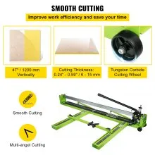 VEVOR Tile Cutter 47 Inch, Manual Tile Cutter All-Steel Frame,Tile Cutting Machine w/Laser Guide and Bonus Spare Cutter,Tile Cutter Hand Tool for Precision Cutting Porcelain Ceramic Floor Tiles