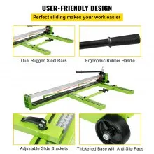 VEVOR Tile Cutter 47 Inch, Manual Tile Cutter All-Steel Frame,Tile Cutting Machine w/Laser Guide and Bonus Spare Cutter,Tile Cutter Hand Tool for Precision Cutting Porcelain Ceramic Floor Tiles