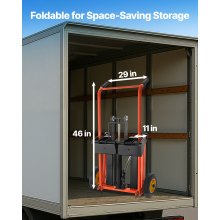 VEVOR Material Lift Winch Stacker 450 lbs Pallet Truck Dolly 35.8-inch Lift