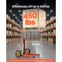 VEVOR Material Lift Winch Stacker 450 lbs Pallet Truck Dolly 39.4-inch Lift