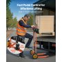 VEVOR Material Lift Winch Stacker 450 lbs Pallet Truck Dolly 39.4-inch Lift