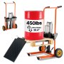 VEVOR Material Lift Winch Stacker 450 lbs Pallet Truck Dolly 39.4-inch Lift