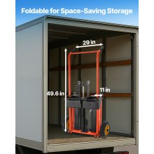 VEVOR Material Lift Winch Stacker 450 lbs Pallet Truck Dolly 39.4-inch Lift