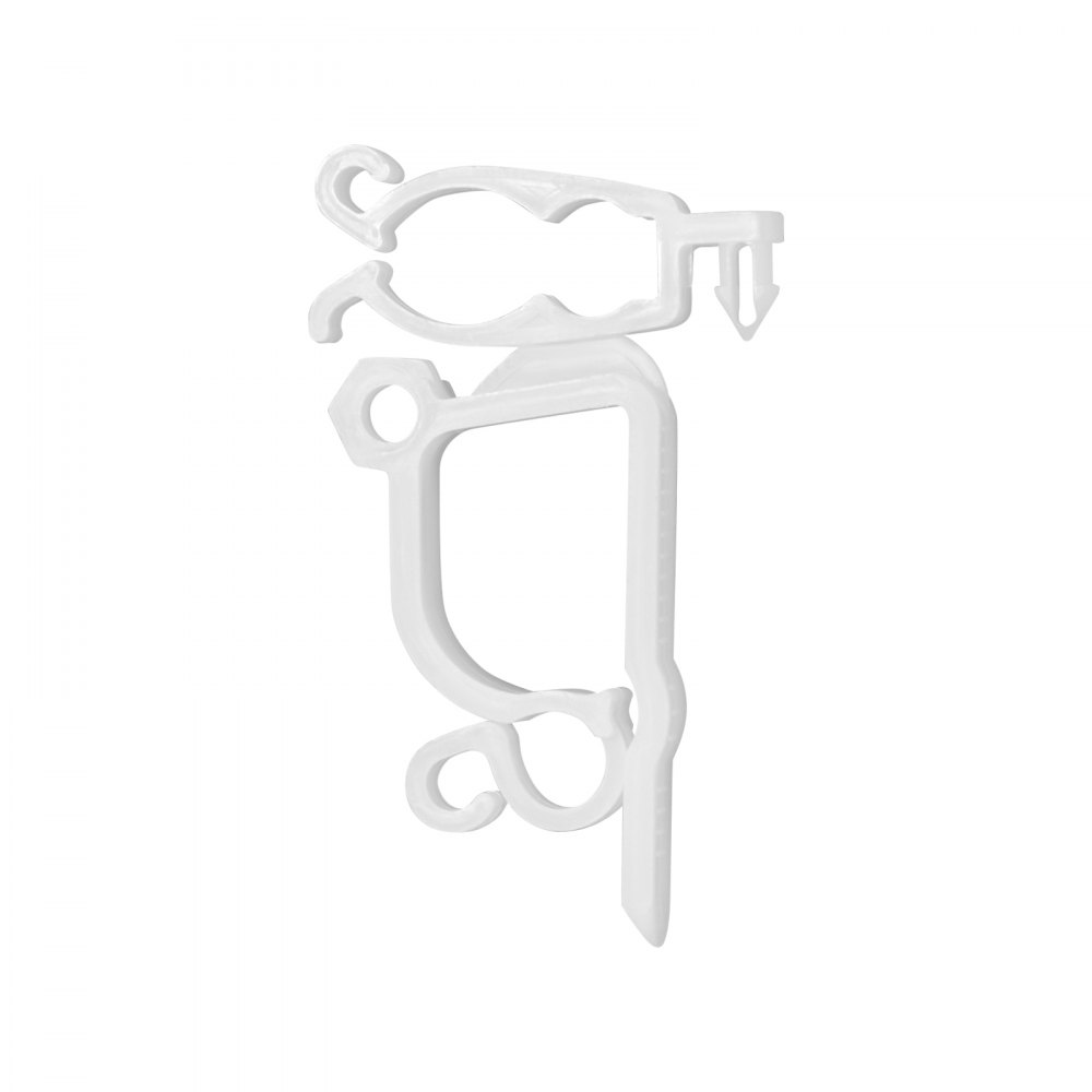 VEVOR Christmas Light Clips, 200 Pack, Weatherproof Holiday Outdoor Lighting Hanging Hooks, Mount to Shingles & Gutters, for C3, C4, Mini, Outside String Lights, Christmas Decoration, No Tool Required