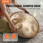 VEVOR Handpan Drum 55.9 cm 10 Notes D Minor Hand Drum Instrument with Mallet