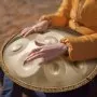 VEVOR Handpan Drum, 22 in & 10 Notes, D Minor Hand Drum, Hand Pan Drum Instrument with Mallets, 432Hz Handpan Stand & Carry Bag, Steel Healing Sound Drum, Percussion Instruments for Adults Beginners