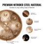 VEVOR Handpan Drum 22 in 12 Notes D Minor Hand Drum Instrument with Mallet