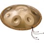 VEVOR Handpan Drum, 22 in & 9 Notes, D Minor Hand Drum, Hand Pan Drum Instrument with Mallets, 440Hz Handpan Stand & Carry Bag, Steel Healing Sound Drum, Percussion Instruments for Adults Beginners