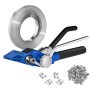 VEVOR Banding Strapping Kit with Strapping Tensioner Tool, 100 ft Length 304 Stainless Steel Banding, 100 Metal Seals, Pallet Packaging Strapping Banding Kit, Banding Packaging Strapping for Packing