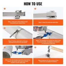 VEVOR Banding Strapping Kit with Strapping Tensioner Tool, 100 ft Length 304 Stainless Steel Banding, 100 Metal Seals, Pallet Packaging Strapping Banding Kit, Banding Packaging Strapping for Packing
