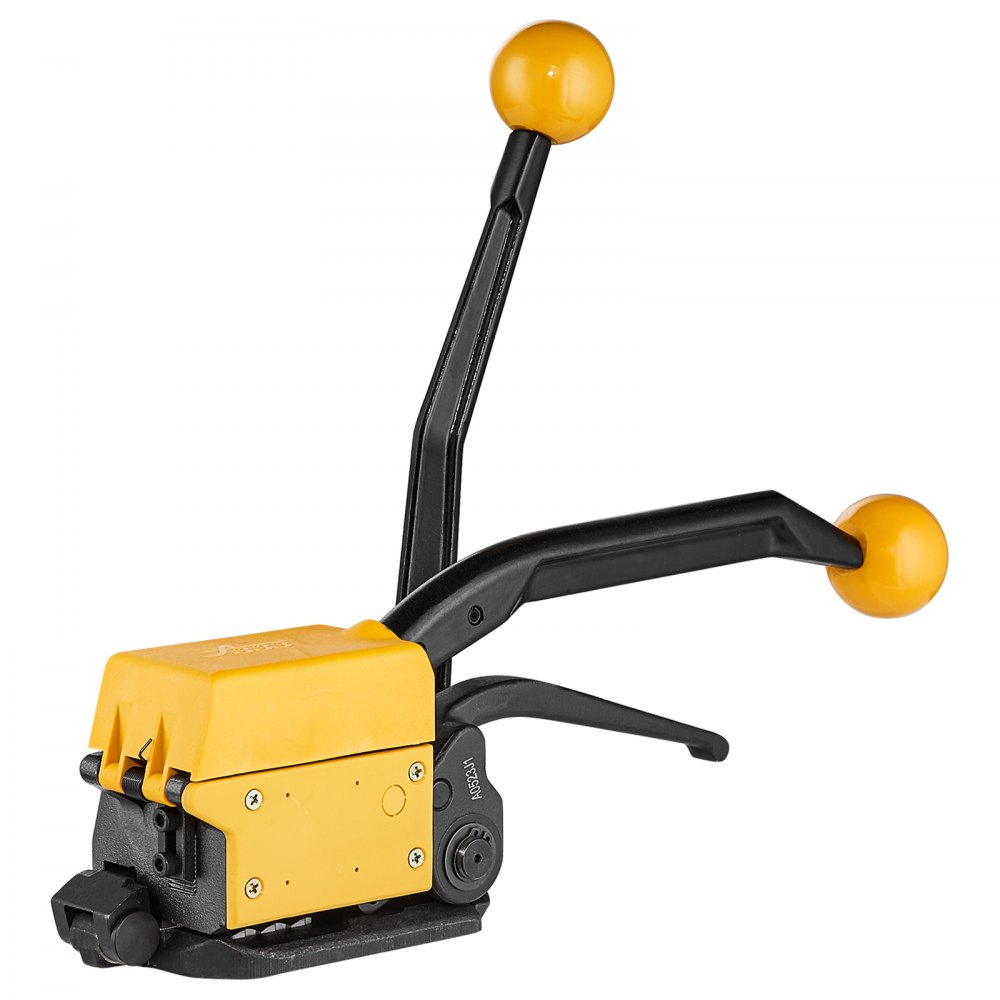 VEVOR Steel Strapping Tool for 1.3-1.9 cm Width, 3-in-1 (Tensioner, Crimper, Cutter) Manual Belt Packaging Banding Machine Packaging Metal Steel Strapping Banding Tool Machine for Stainless Steel Strap