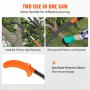 VEVOR Manual Pole Saw, 2.24 m-8.24 m Extendable Tree Pruner, Sharp Steel Blade High Branches Trimming, Manual Branch Trimmer with Lightweight 8 Fiberglass Handles, for Pruning Palms and Shrubs