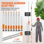 VEVOR Manual Pole Saw,4.6-9.8 ft Extendable Tree Pruner, Sharp Steel Blade for High Branches Trimming, Manual Branch Trimmer with Lightweight Aluminum Alloy Handle, for Pruning Palms and Shrubs