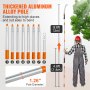 VEVOR Manual Pole Saw,1.4 m-3 m Extendable Tree Pruner, Sharp Steel Blade for High Branches Trimming, Manual Branch Trimmer with Lightweight Aluminum Alloy Handle, for Pruning Palms and Shrubs