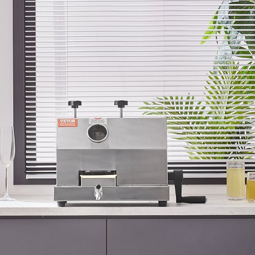 Manual Sugar Cane Juicer Machine – Stainless Steel, 110 Lbs/hour, By VEVOR